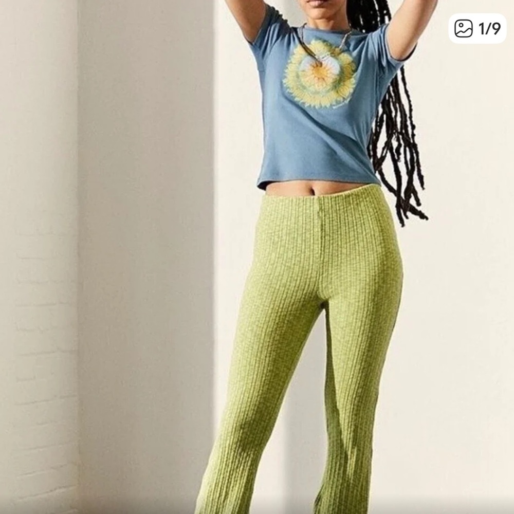 Urban Outfitters Rosie Retro Ribbed Flare Knit Pants Large